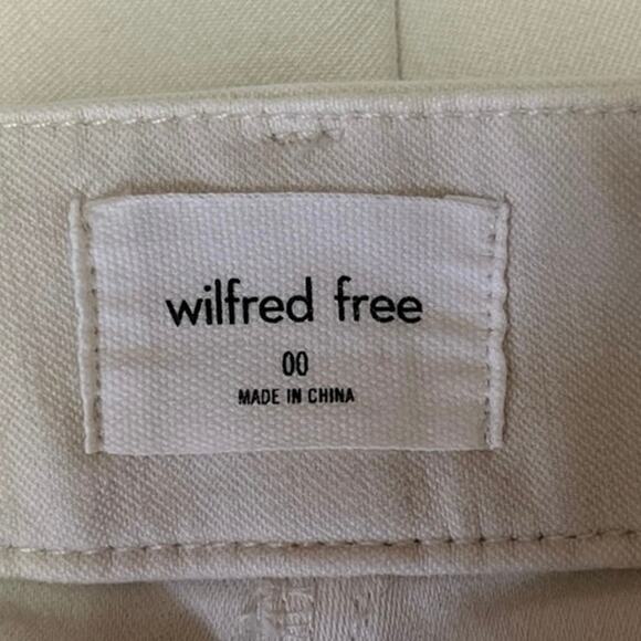 Aritzia Wilfred Free Women's White High Rise Straight Leg Ankle Denim Jeans Sz 0 - Picture 4 of 5